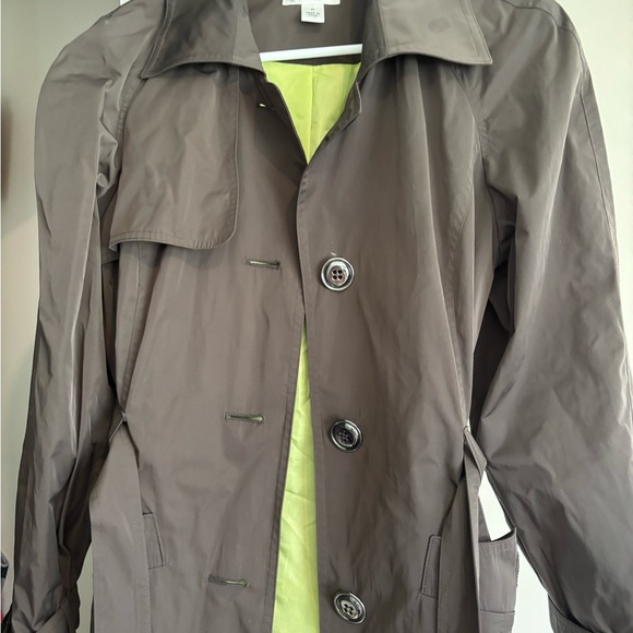 Talbots Brown Trench Coat Lightweight Classic - Picture 6 of 11